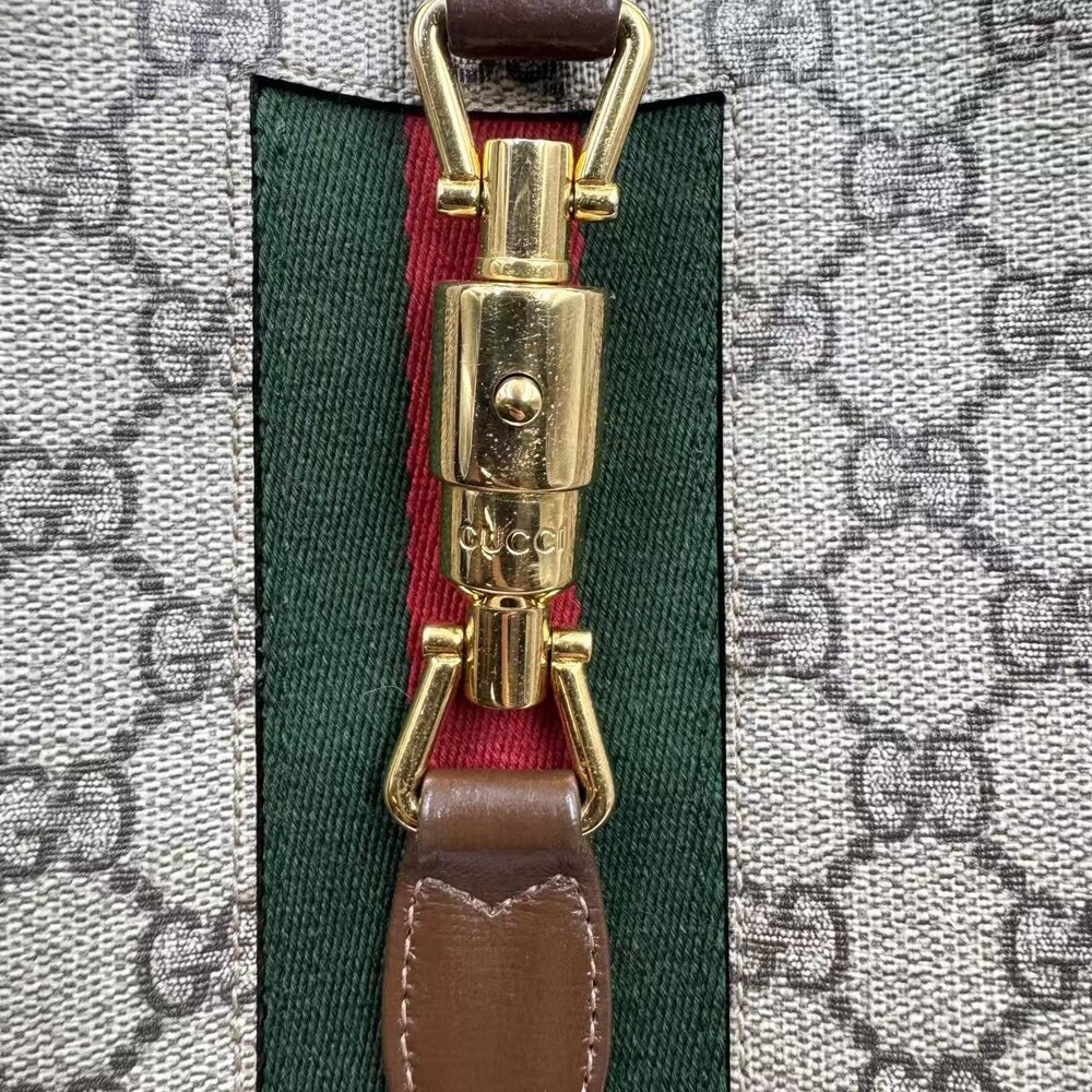 Hj Gucci Jackie Gg Supreme Brown #236181G20B - Picture 9 of 12